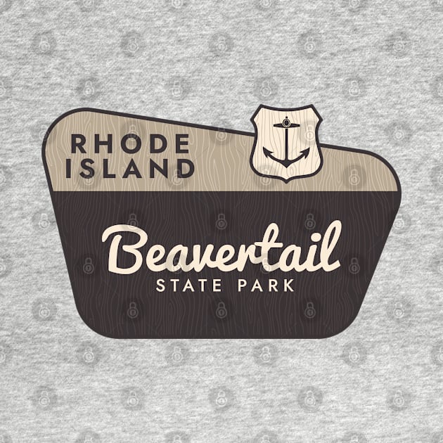 Beavertail State Park Rhode Island Welcome Sign by Go With Tammy